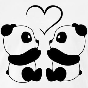 Sweetandmagic Panda Love Mens Premium T Shirt