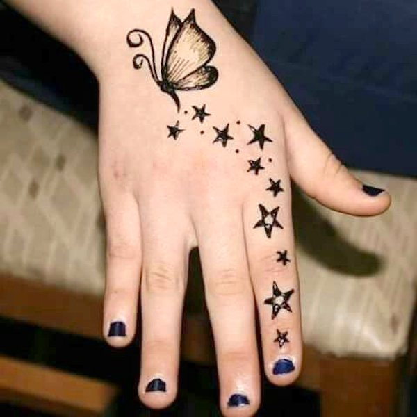 Top #101 Cartoon &Amp; Simple Mehndi Designs For Kids: They Just Love Them!