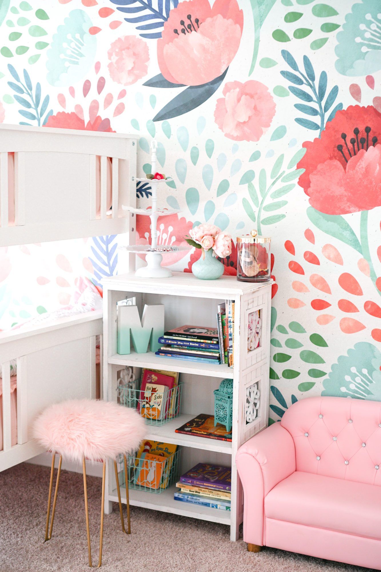 Updating Our Big Girls’ Bedroom with Wallpaper –
