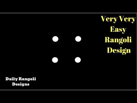 Very Very Easy Small Simple kolam muggulu | beginners Daily Rangoli Designs With 2X2 Dots #1351