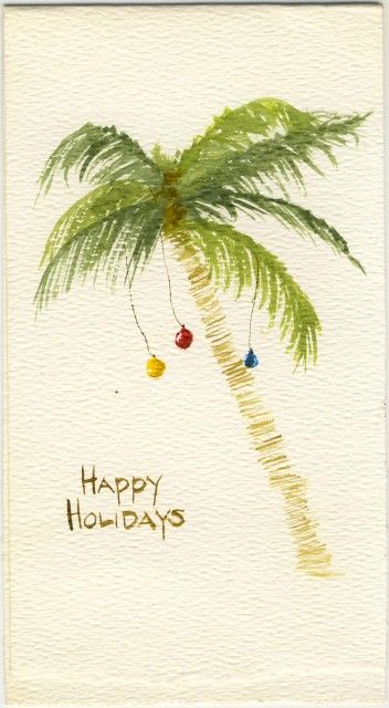Watercolor Handmade Christmas Card Thats So Cute
