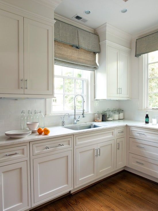 White Kitchens Design, Pictures, Remodel, Decor And Ideas - Page 3 Love The Window Treatment, Love The Cabinets, Hardware, And The White Countertop