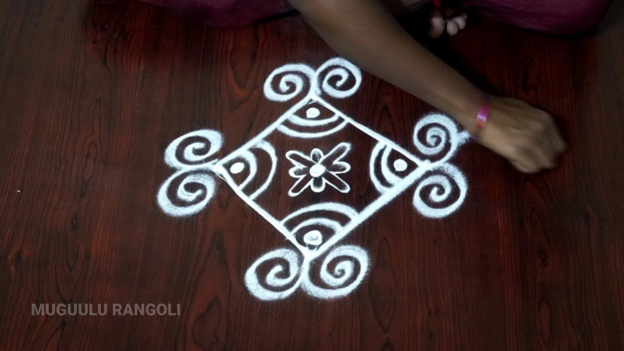 How To Draw Rangoli Designs Easy Rangoli Kolam Designs Easy Muggulu Designs New Kolangal Designs