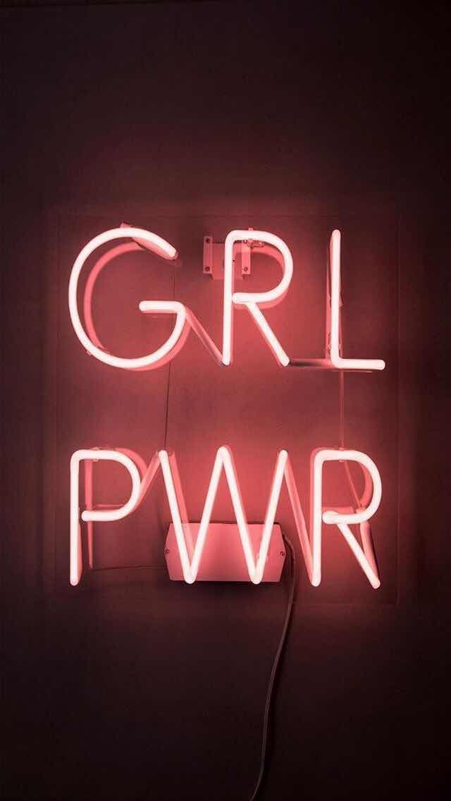 Iphone And Android Wallpapers: Girl Power Neon Light Wallpaper For Iphone And An... - Rebel Without