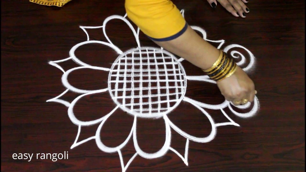 simple and easy rangoli designs || creative muggulu without dots || new kolam designs by Suneetha