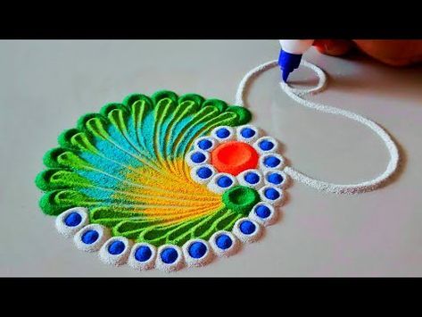 बिल्कुल अलग और नयी रंगोली दिवाली के लिए | Must Watch This Rangoli Design For Diwali -