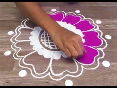 Rangoli Designs For Diwali Flower Rangoli With