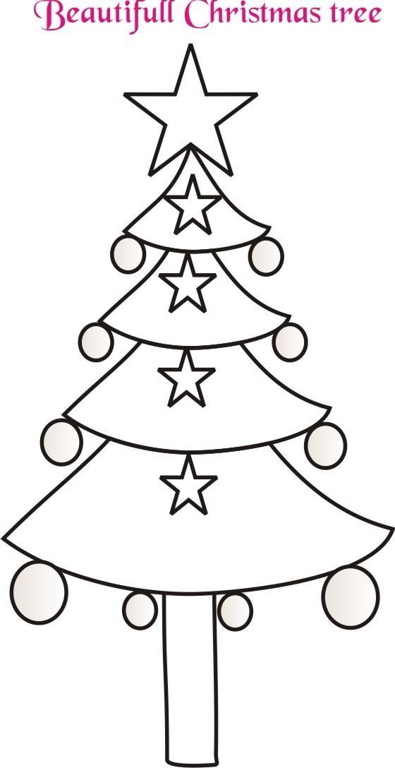 30 Christmas Tree Drawing For Coloring Coloring Pages