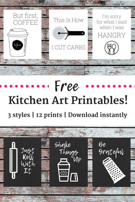 12 Free Kitchen Printables! – Snacking in Sneakers
