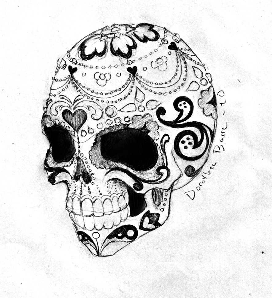 48 HD Sugar Skull Tattoos Images