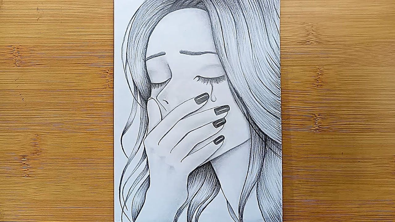 A Sad Girl – Drawing Tutorial/Pencil sketch drawing