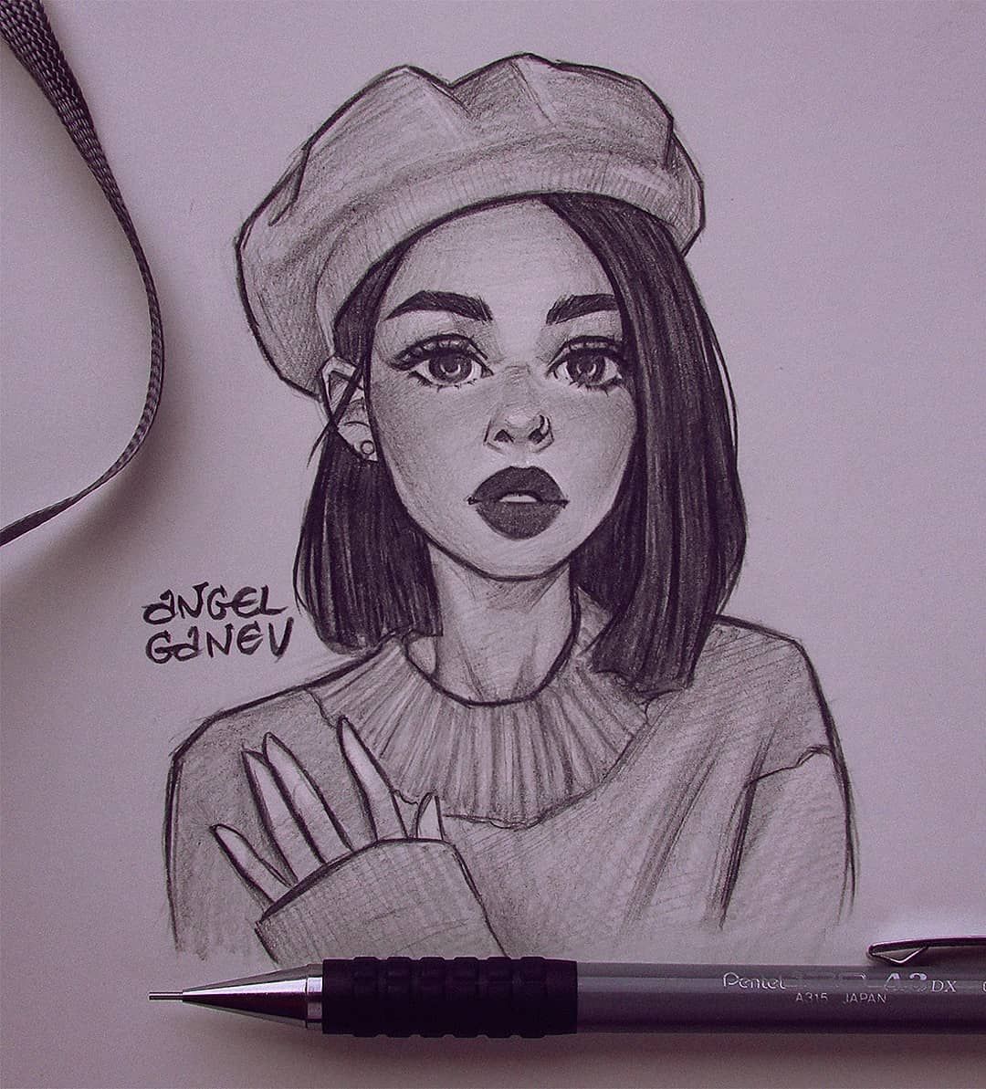 Angel Ganev on Instagram: “Traditional vs Digital~?✨ Which one do you like better?? Reference from @snitchery ? . I wanted to compare my traditional sketches with my…”