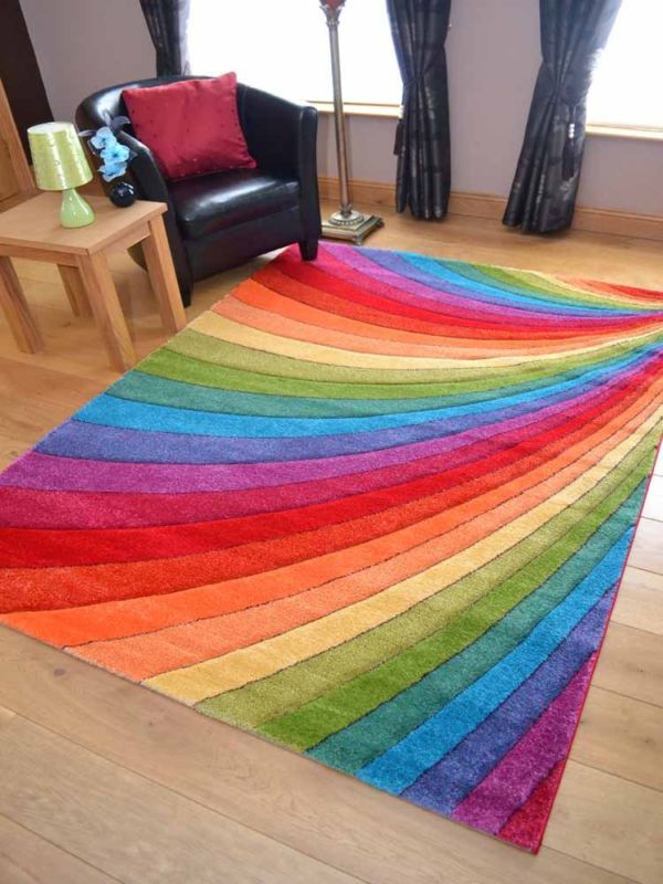 Bright Modern Vibrant Coloured Thick Luxurious Soft Pile Floor Rugs Carpets Mats