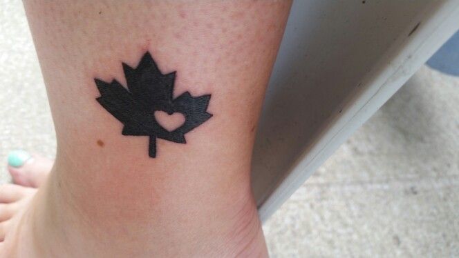 Canadian maple leaf tatoo