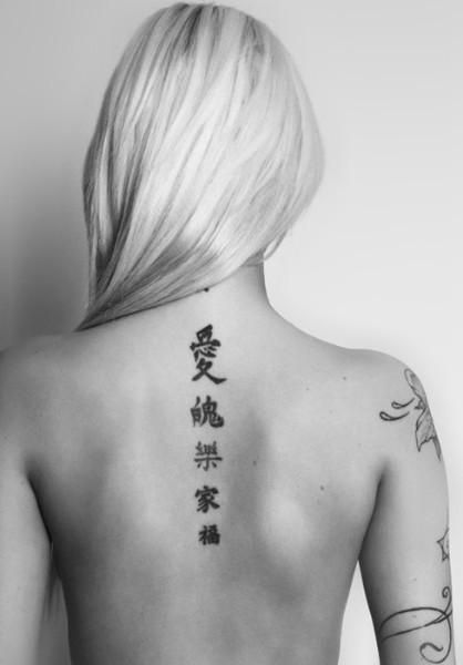 Chinese tattoo! Loyalty, love, strength & ambition…