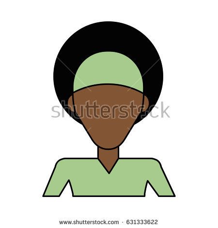 Colorful Caricature Image Faceless Half Body Stock Vector (Royalty Free) 631333622