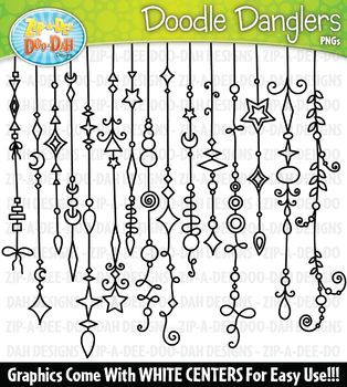 Doodle Danglers Clipart Set 2 {Zip-A-Dee-Doo-Dah Designs}