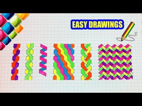 Easy drawings #266 How to draw a Patterns in the notebook / drawings for beginners