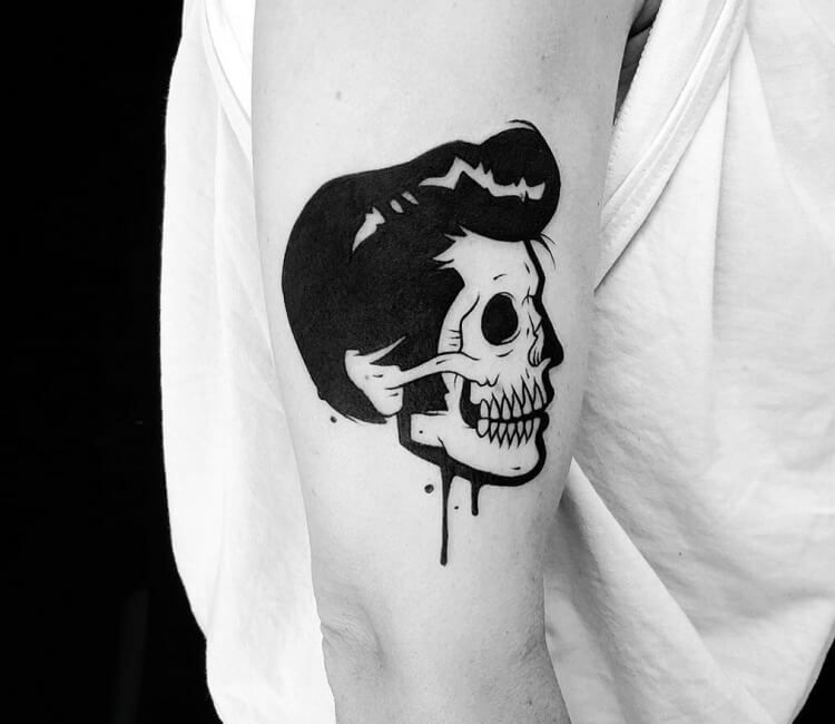 Elvis skull tattoo by Roy Tsour | Post 27511