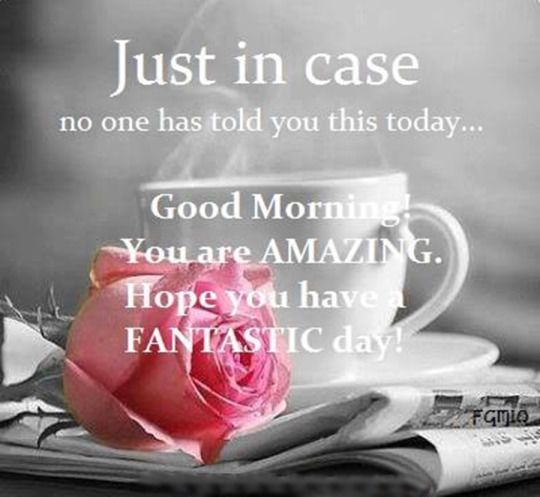 Good Morning You are AMAZING!