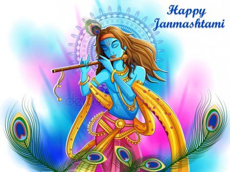 Happy Janmashtami Holiday Festival Background