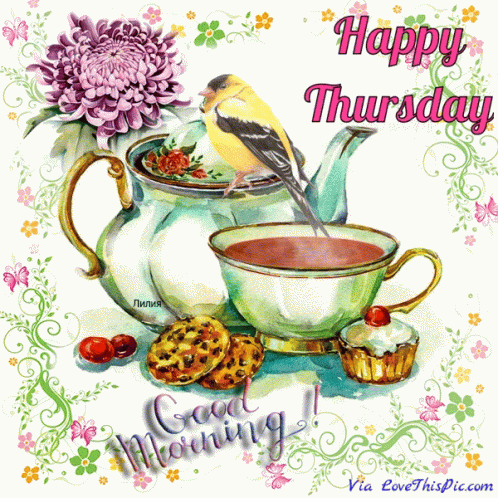 Happy Thursday Good Morning GIF – HappyThursday GoodMorning Coffee – Discover & Share GIFs