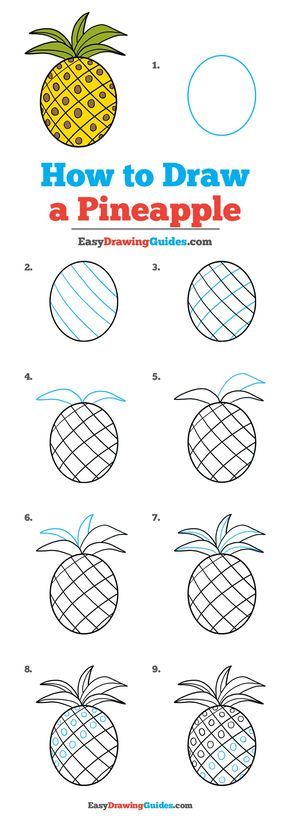 How to Draw a Pineapple – Really Easy Drawing Tutorial