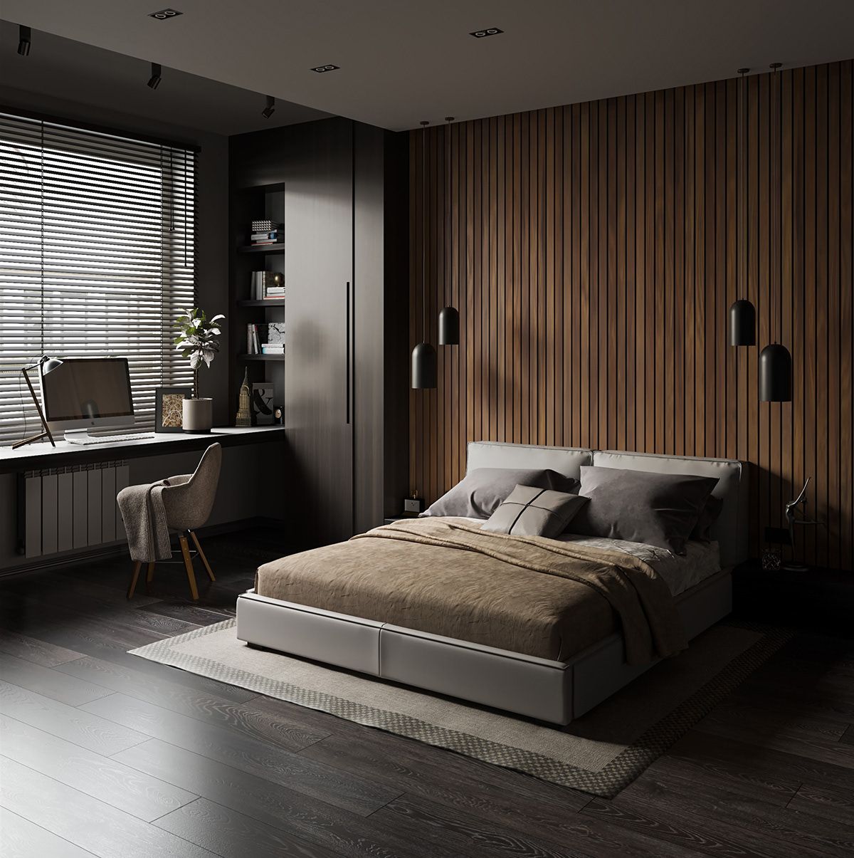 Interior design. Bedroom