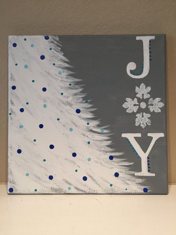 Items Similar To Joy Picture, Christmas Painting , Christmas Tree Picture , Christmas Tree Painting , Christmas Decorations On Etsy