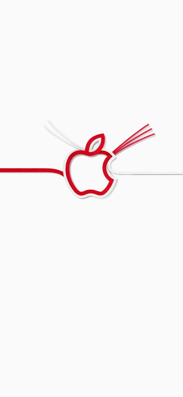 Japanese Style Apple Logo. iPhone XS / Max, XR, X wallpaper.