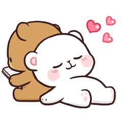 LINE Official Stickers – Milk & Mocha: Unstoppable Lovers Example with GIF Animation