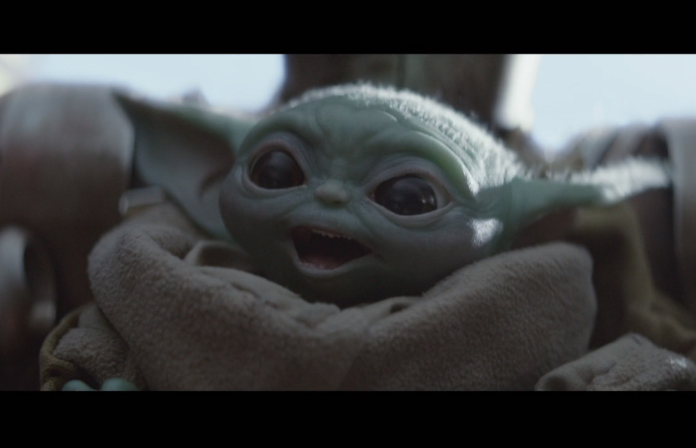Laughing Baby Yoda Blank Template