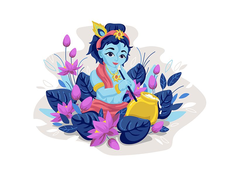 Little Lord Krishna Happy Janmashtami