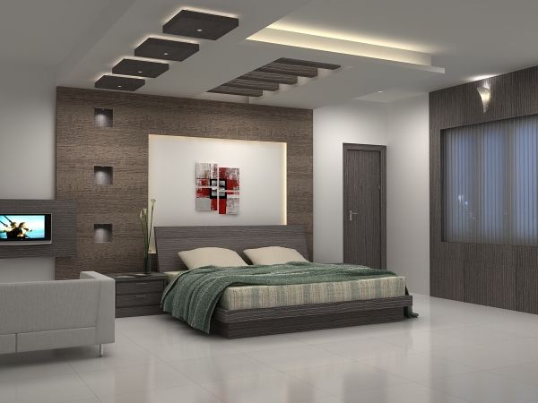 Modern bedroom and essential elements of the furniture
