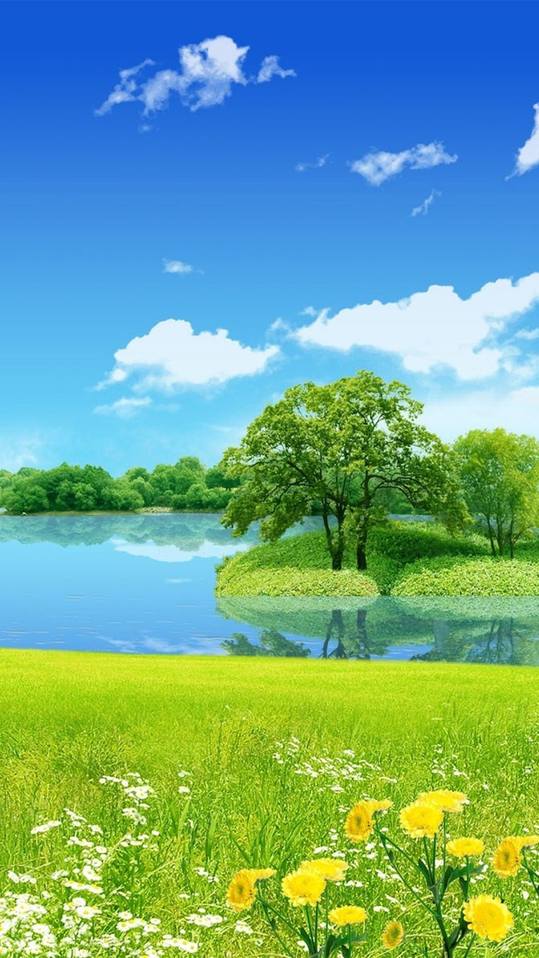 Green Natural 3D Hd Beautiful Wallpaper For