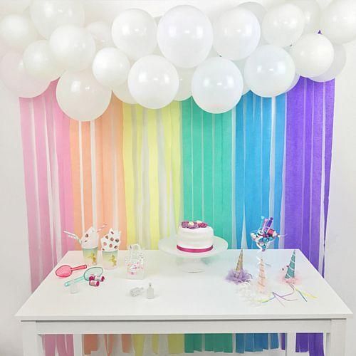 Pastel Rainbow Balloon & Streamer Backdrop Kit