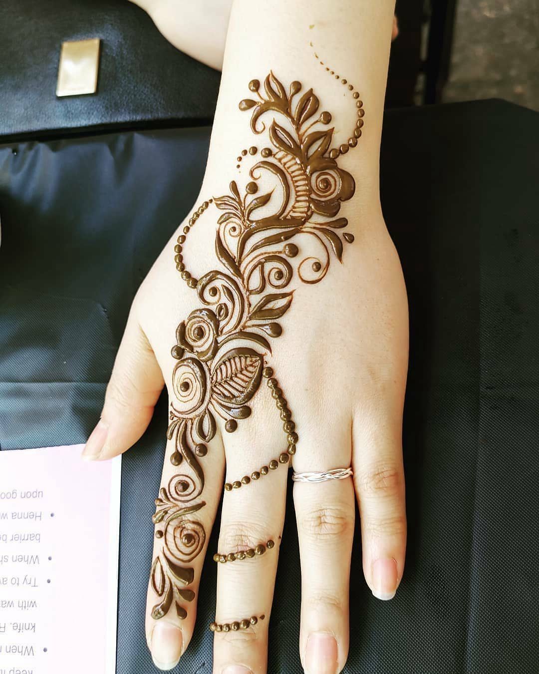 Simple Arabic Mehndi Designs For Left Hand 2024 - FinetoShine