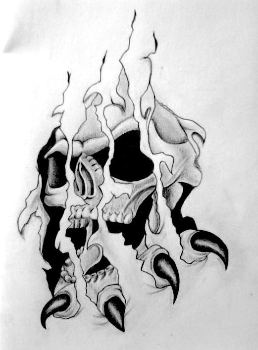 Skull Tattoo Design by tksb1981 on DeviantArt