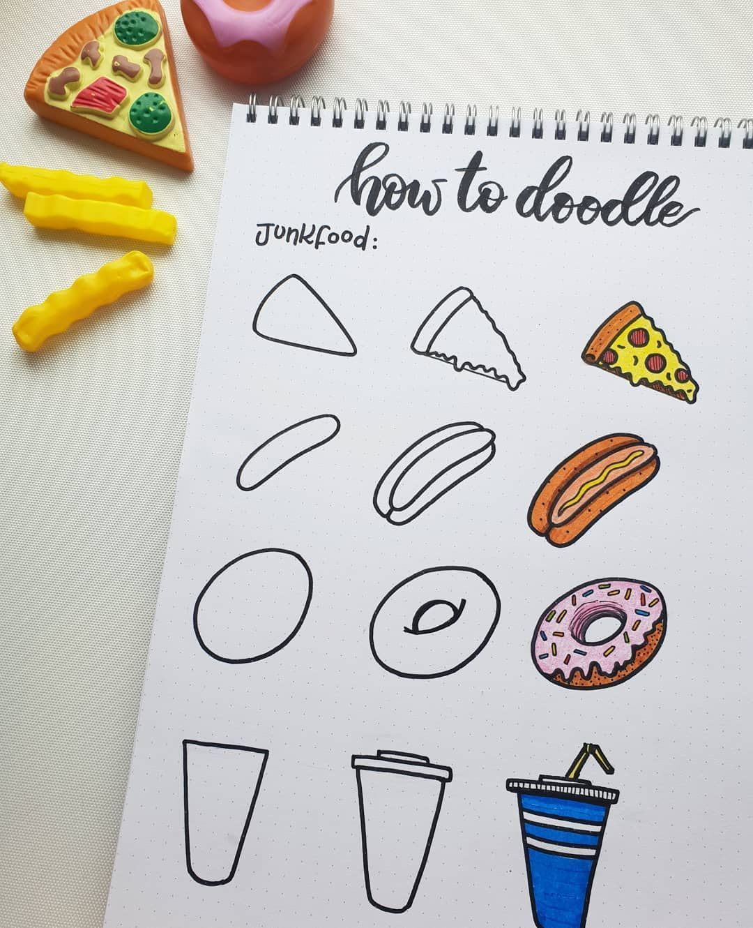 Splendid Scribbles on Instagram: “How to doodle ‘junk food’ ??? . . . #fauxcalligraphy #handlettering #typeography #calligraphy #lettering #calligraphydaily…”