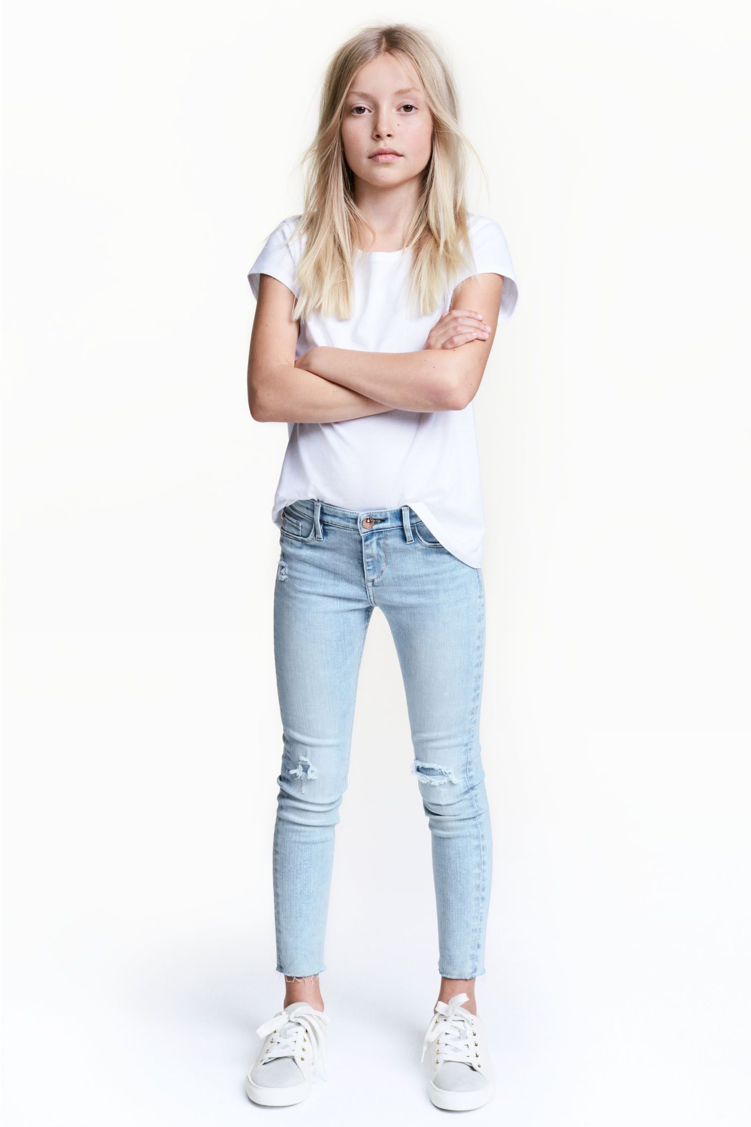 Superstretch Skinny fit Jeans – Jasnoniebieski denim – Dziecko | H&M PL