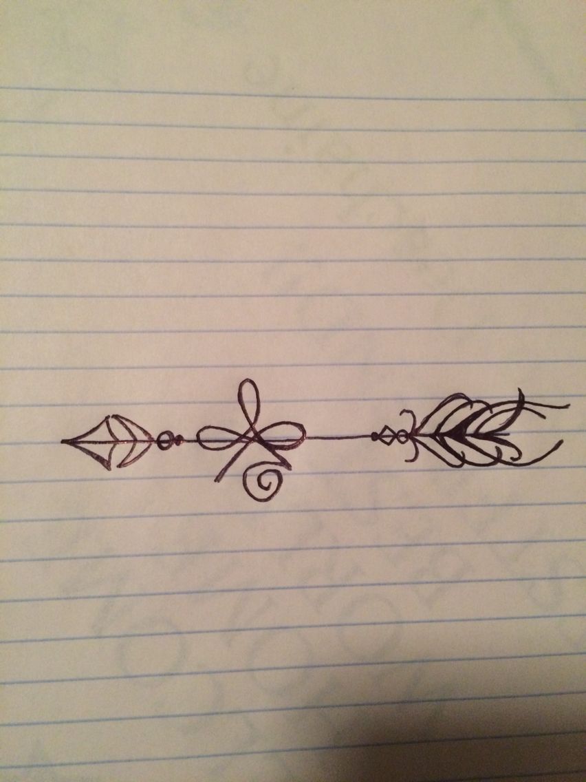 The tattoo i drew up the celtic symbol for strength with an arrow going through it the arrow. Arrows can only be shot by pulling it backward. When life is dragging you back by difficulties, it means i…