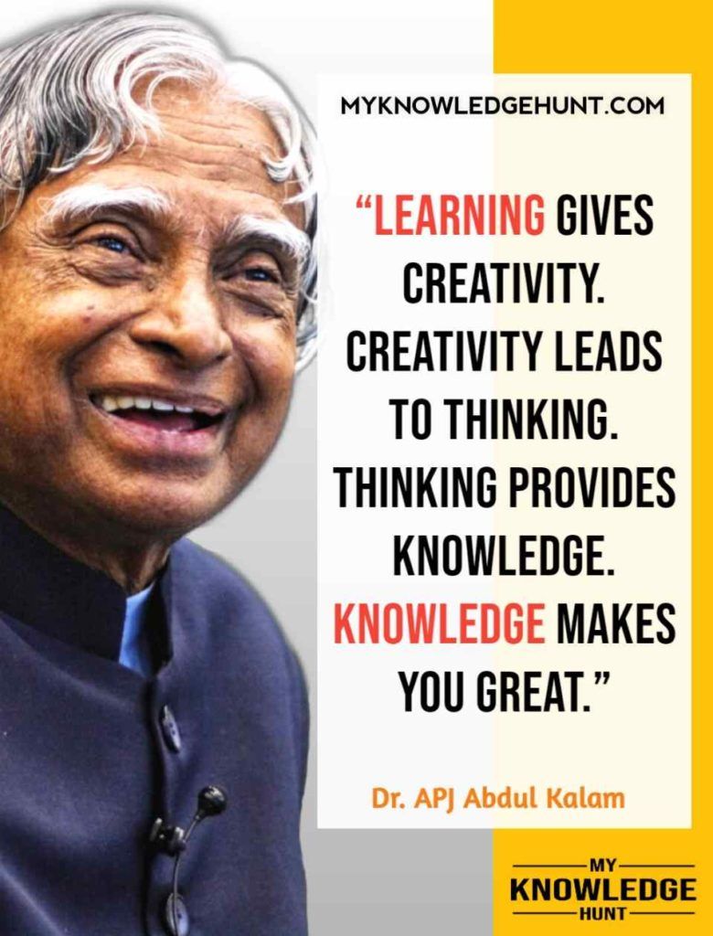Top 56+ APJ Abdul Kalam Quotes – Thoughts You Must Read To Discover ‘THE UNIQUE YOU’.