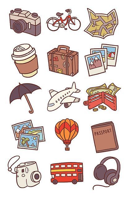 Travel Icons Pt.1 by Anneka Tran, via Flickr – #WORKLAD