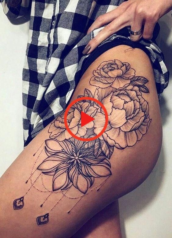 Printable Tattoo Design For Women | Custom Thigh Tattoo Drawing | Feminine  Floral Unique Tattoo | Printable Template | Animal Snake Tattoo 2023