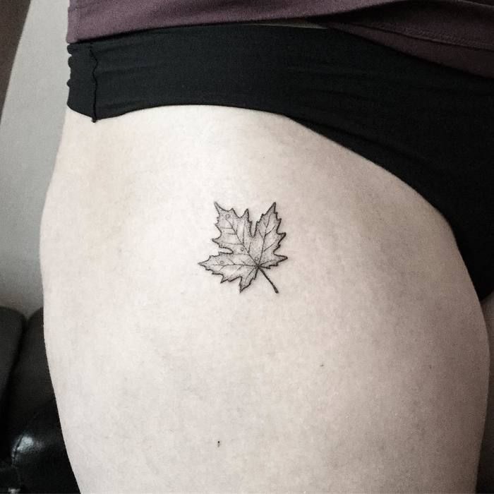 33 Gorgeous Maple Leaf Tattoo Designs - Tattoobloq - Small Maple Leaf Tattoo By Pokeeeeeeeoh Informations About 33 Gorgeous Maple Leaf Tattoo Designs – -