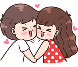 Boobib Cute Couples ( For Girl ) Vol.3 – Line Stickers | Line Store