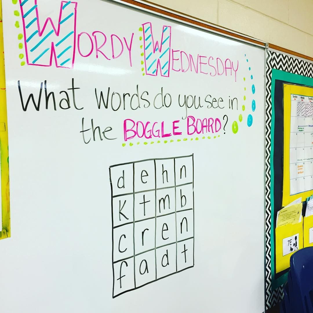 Erin on Instagram: “Let’s test some vocabulary skills!! #boggle #iteach7th #iteachtoo #teachersofinstagram #teachersfollowteachers #miss5thswhiteboard”