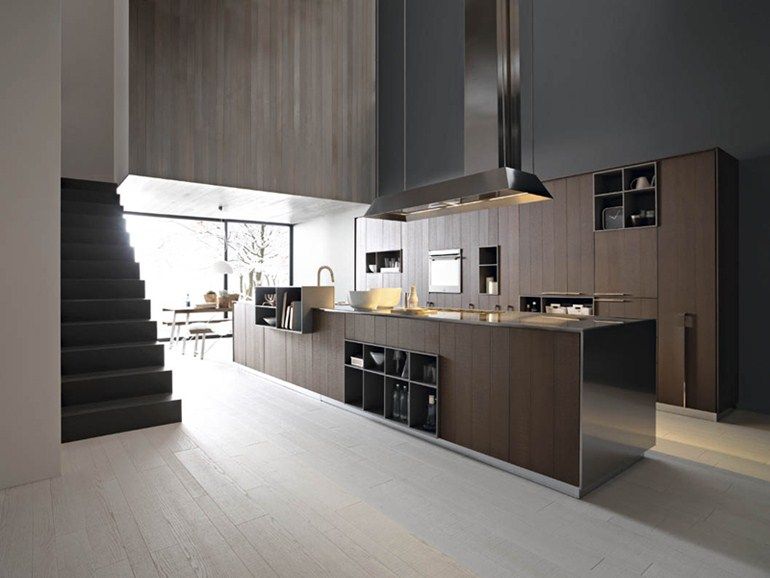 Fitted Kitchen With Island Kalea 01 By Cesar Arredamenti