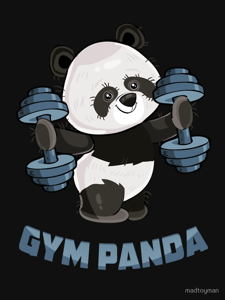 ‘Gym Panda – Cute Gym Workout’ Classic T-Shirt by madtoyman