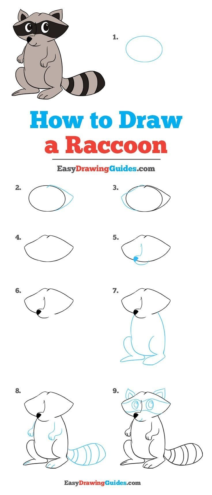 How To Draw A Raccoon - Really Easy Drawing Tutorial